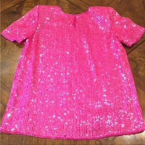 Pink vintage sequin blouse